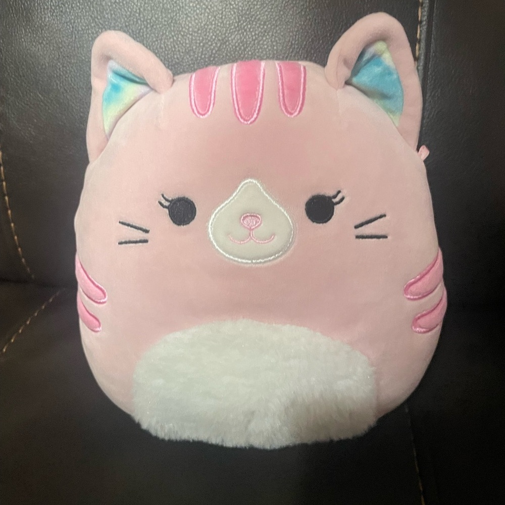 Squishmallows Pink and White Cat Plush